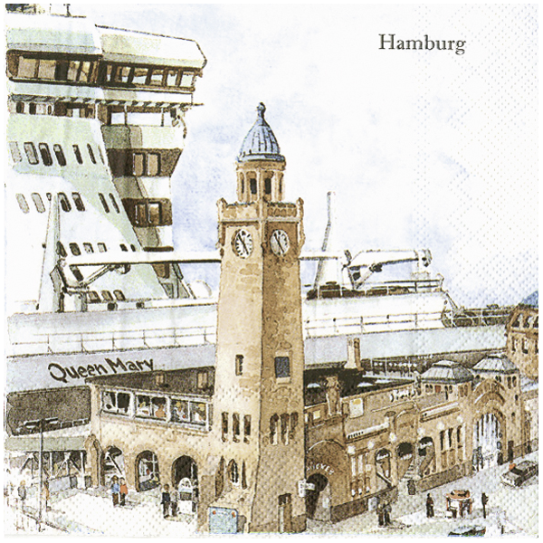 Hamburg Servietten - 33 x 33 cm - 3-lagig - 20 Servietten pro Packung
