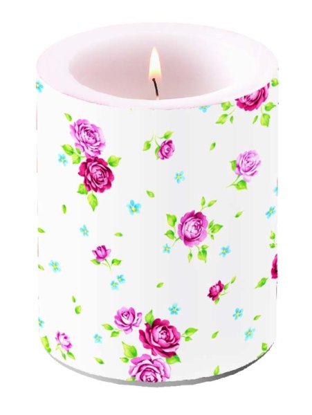 Kerze gross – Candle Big – Format: Ø 12 cm x 10 cm – Brenndauer: 75 Std. - 1 Kerze pro Packung – Rosalie
