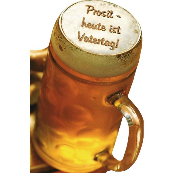Vatertag  Prost – heute ist Vatertag Bierkrug Glückwunschkarte mit Briefumschlag