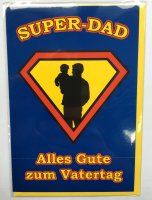 Vatertag - Glückwunschkarte im Format 11,5 x 17 cm mit Briefumschlag - Super Dad