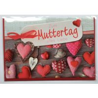 Muttertag verschiedene Stoffherzen Schild...