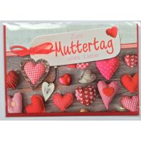 Muttertag verschiedene Stoffherzen Schild...