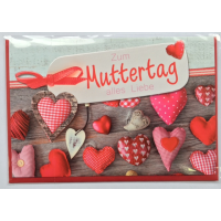 Muttertag verschiedene Stoffherzen Schild...