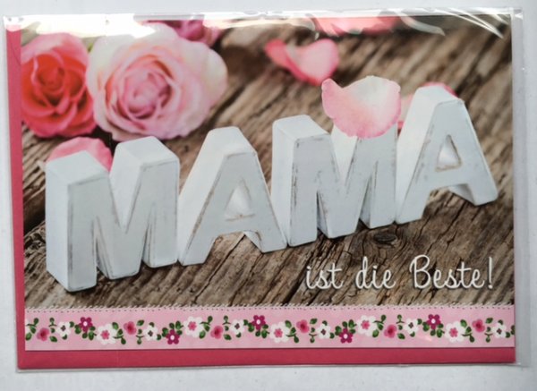 Muttertag - Glückwunschkarte im Format 11,5 x 17 cm mit Briefumschlag