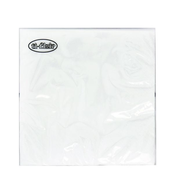 Uni Servietten  weiss 33 x 33 cm 3-lagig 20 Servietten pro Packung