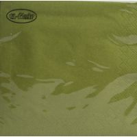 Uni Servietten moosgrün olive green 33 x 33 cm...