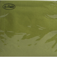 Uni Servietten moosgrün olive green 33 x 33 cm...
