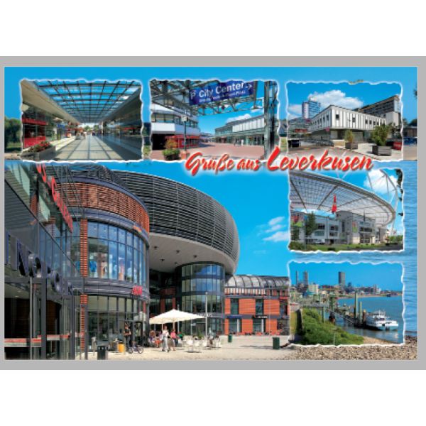 Postkarte – Ansichtskarte - Leverkusen - Weltpostkarte im Format 10,5 x 15cm