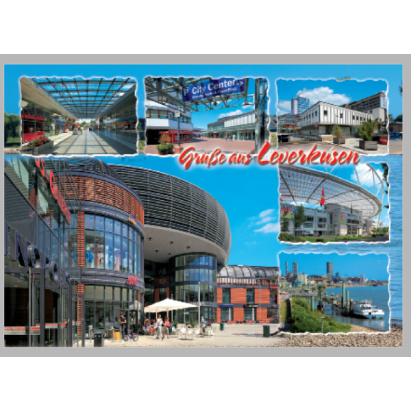 Postkarte – Ansichtskarte - Leverkusen - Weltpostkarte im Format 10,5 x 15cm