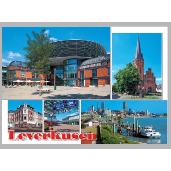 Postkarte – Ansichtskarte - Leverkusen - Weltpostkarte im Format 10,5 x 15cm