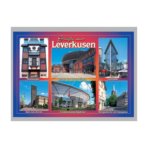Postkarte – Ansichtskarte - Leverkusen - Weltpostkarte im Format 10,5 x 15cm