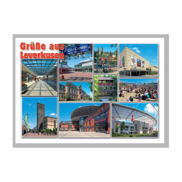 Postkarte – Ansichtskarte - Leverkusen - Weltpostkarte im Format 10,5 x 15cm