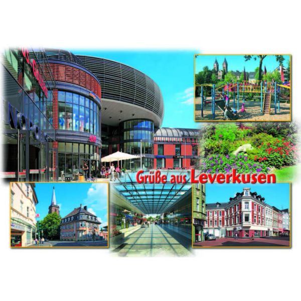 Postkarte – Ansichtskarte - Leverkusen - Weltpostkarte im Format 10,5 x 15cm