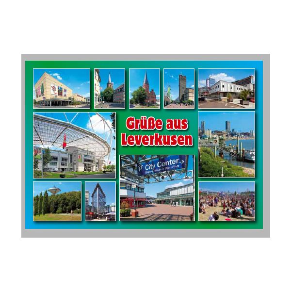 Postkarte – Ansichtskarte - Leverkusen - Weltpostkarte im Format 10,5 x 15cm