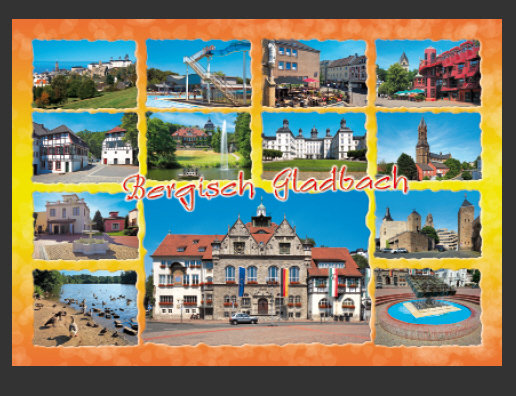 Postkarte – Ansichtskarte - Bergisch Gladbach - Weltpostkarte im Format 10,5 x 15cm