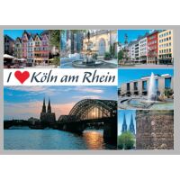 Postkarte Ansichtskarte Köln I love Köln am...