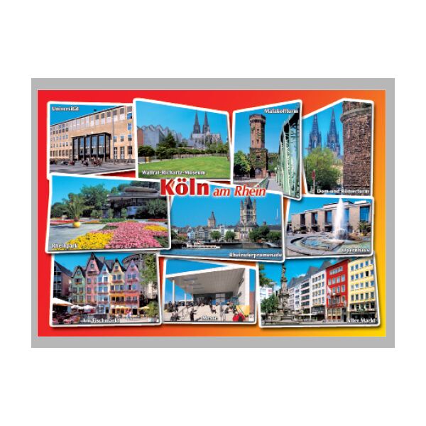 Postkarte – Ansichtskarte - Köln - Weltpostkarte im Format 10,5 x 15cm