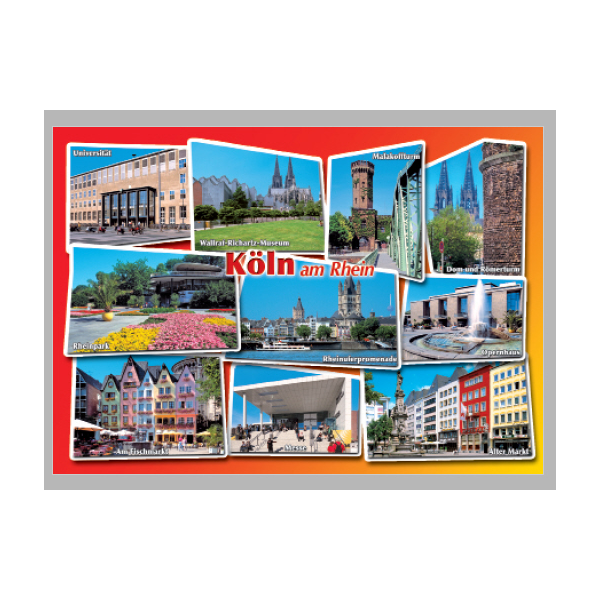 Postkarte – Ansichtskarte - Köln - Weltpostkarte im Format 10,5 x 15cm