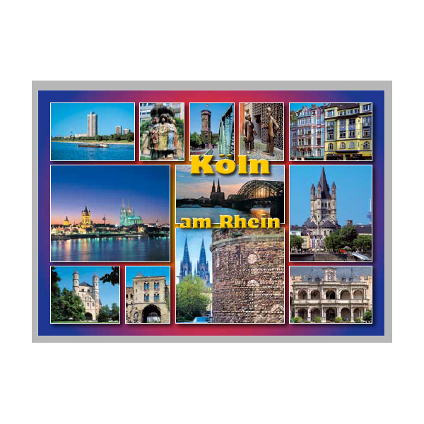 Postkarte – Ansichtskarte - Köln - Weltpostkarte im Format 10,5 x 15cm