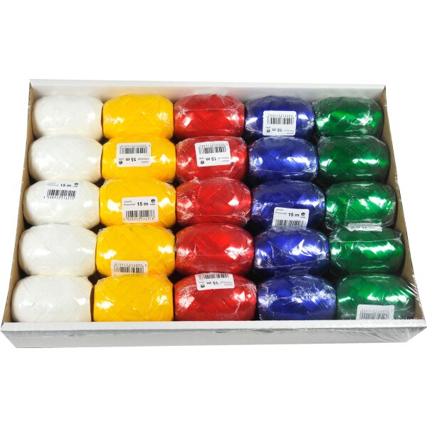 Lackband Bundle 25 Eiknäuel 7mm x 15m á € 1,95 Kräuselband Polyband