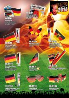 Deutschlandflagge - ca. 30 x 46 cm mit 60cm Kunststoffstab - im Polybeutel - Art. 00/0850 - Fanartikel Deutschland zur WM oder EM