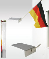 Deutschlandflagge für Fenster- ca. 30 x 46 cm mit 60cm Kunststoffstab inkl. Befestigung - im Polybeutel - Art. 00/0790 - UVP: € 3,99