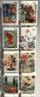 Sortiment Kunstkarten mit Drehständer - 64 Dekore Doppelkarten mit Briefumschlag á 5 Stück - 320 Karten