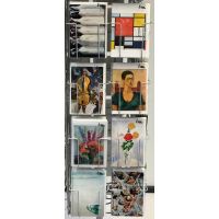 Sortiment Kunstkarten ohne Drehständer - 64 Dekore Doppelkarten mit Briefumschlag á 5 Stück - 320 Kunstkarten, sortiert