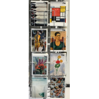 Sortiment Kunstkarten ohne Drehständer - 64 Dekore Doppelkarten mit Briefumschlag á 5 Stück - 320 Kunstkarten, sortiert