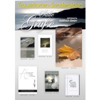 Sortiment Trauerkarten 14x5 Beileidskarten mit Umschlag...