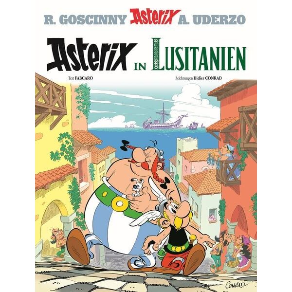 Asterix - neuester Band 41 - Asterix in Lusitanien - das zweite gemeinsame Album von Zeichner Didier Conrad und Texter Fabrice Caro alias Fabcaro