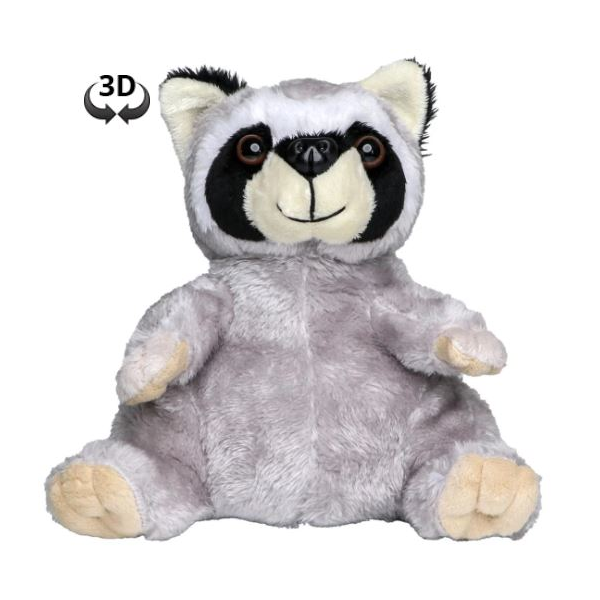Stofftier Schmusetier Minifeet Kuscheln mit Qualität Höhe: 16cm Waschbär Kuddel