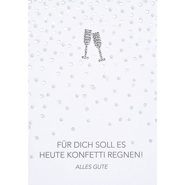 Allgemeine Glückwünsche Sektgläser Diamond Glückwunschkarte mit Umschlag