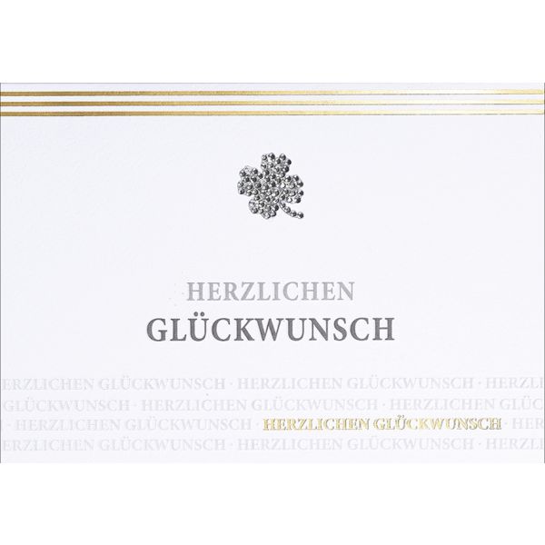 Allgemeine Glückwünsche Herzlichen Glückwunsch Kleeblatt Diamond Glückwunschkarte mit Umschlag