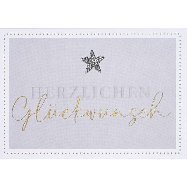 Allgemeine Glückwünsche Herzlichen Glückwunsch Stern Diamond Glückwunschkarte mit Umschlag