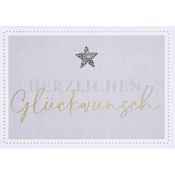 Allgemeine Glückwünsche Herzlichen Glückwunsch Stern Diamond Glückwunschkarte mit Umschlag