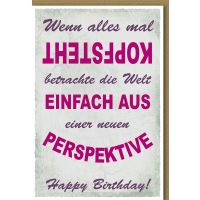 Geburtstag Glückwunschkarte mit Umschlag - Perspektive