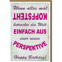 Geburtstag Glückwunschkarte mit Umschlag - Perspektive