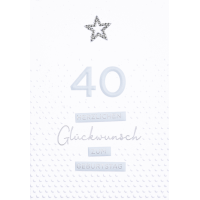 40. Geburtstag Herzllichen Glückwunsch silberner...