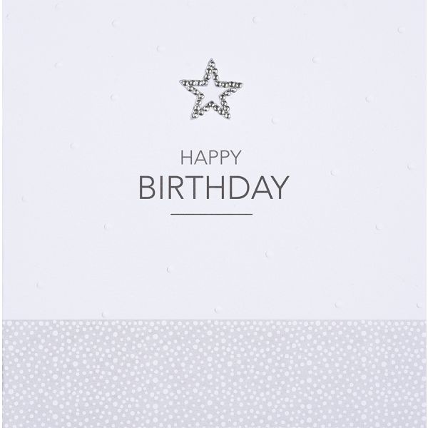 Geburtstag quadratische Glückwunschkarte mit Umschlag Little Things Diamond Happy Birthday Stern Punkte