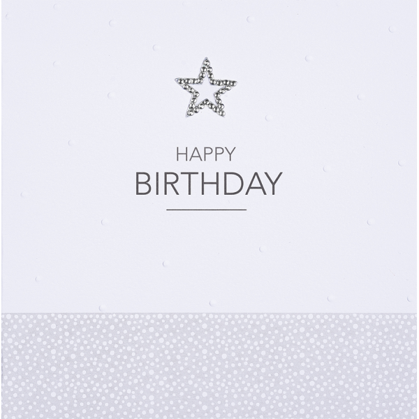Geburtstag quadratische Glückwunschkarte mit Umschlag Little Things Diamond Happy Birthday Stern Punkte