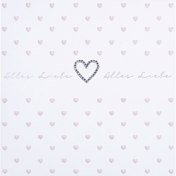 ALLGEMEIN - Alles Liebe - Serie Diamond - Glückwunschkarte im Format 15 x15cm mit Briefumschlag