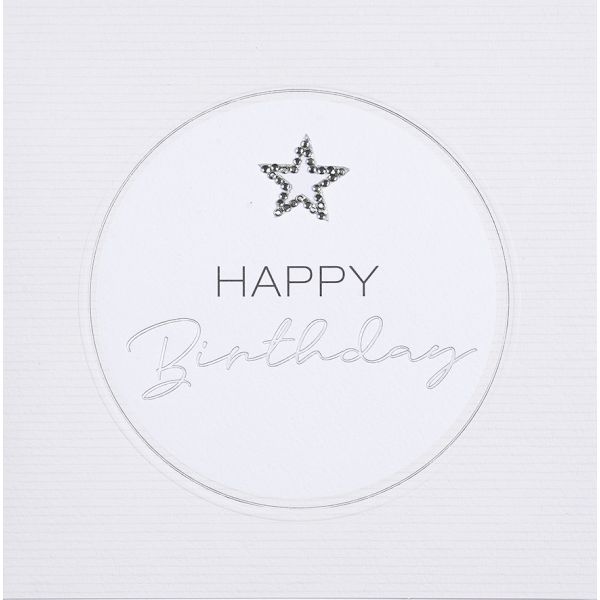 Geburtstag quadratische Glückwunschkarte mit Umschlag Little Things Diamond Happy Birthday Stern Kreis
