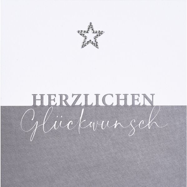 ALLGEMEIN - Herzlichen Glückwunsch - Serie Diamond - Glückwunschkarte im Format 15 x15cm mit Briefumschlag