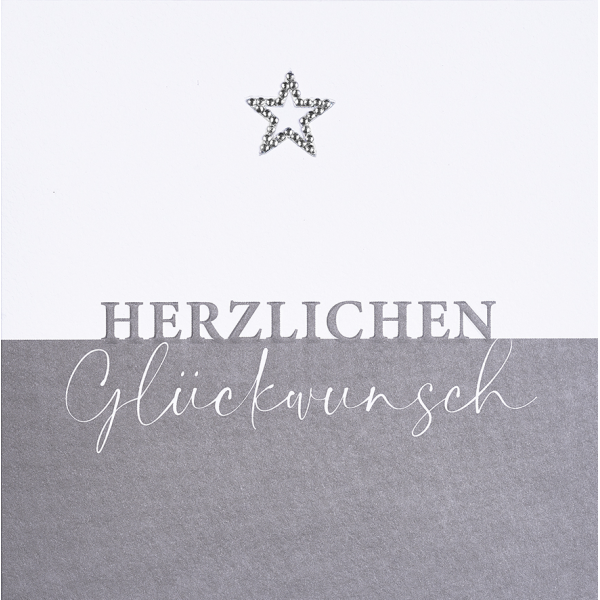 ALLGEMEIN - Herzlichen Glückwunsch - Serie Diamond - Glückwunschkarte im Format 15 x15cm mit Briefumschlag