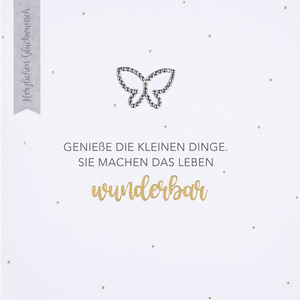 ALLGEMEIN - Genieße die kleinen Dinge - Serie Diamond - Glückwunschkarte im Format 15 x15cm mit Briefumschlag