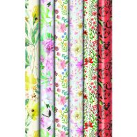 Sortiment Geschenkpapier Präsenta Blumen-Flowers -...