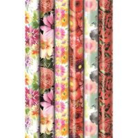 Sortiment Geschenkpapier Präsenta Blumen-Flowers -...