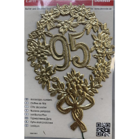 „95“ Jubiläumszahl Gold - Festliche Zahl...