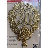 „30“ Jubiläumszahl Gold - Festliche Zahl...